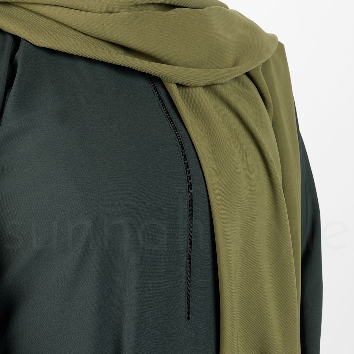 Sunnah Style Plain Closed Abaya Hunter Green